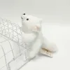 Very precious, soft and fragrant, white fox magnetic fridge magnet, plush doll, toy table companion doll, cute and fun, ideal for gifting, magnetic plush doll, switch decoration, home cute wall-mounted style details Picture